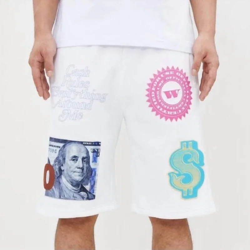 Men's Paid In Full Shorts In White