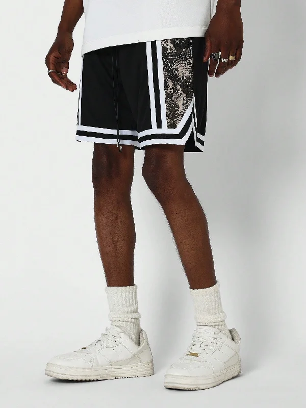 Mesh Short With Contrast Panel