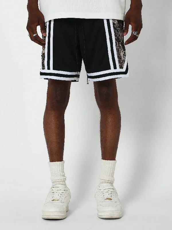 Mesh Short With Contrast Panel