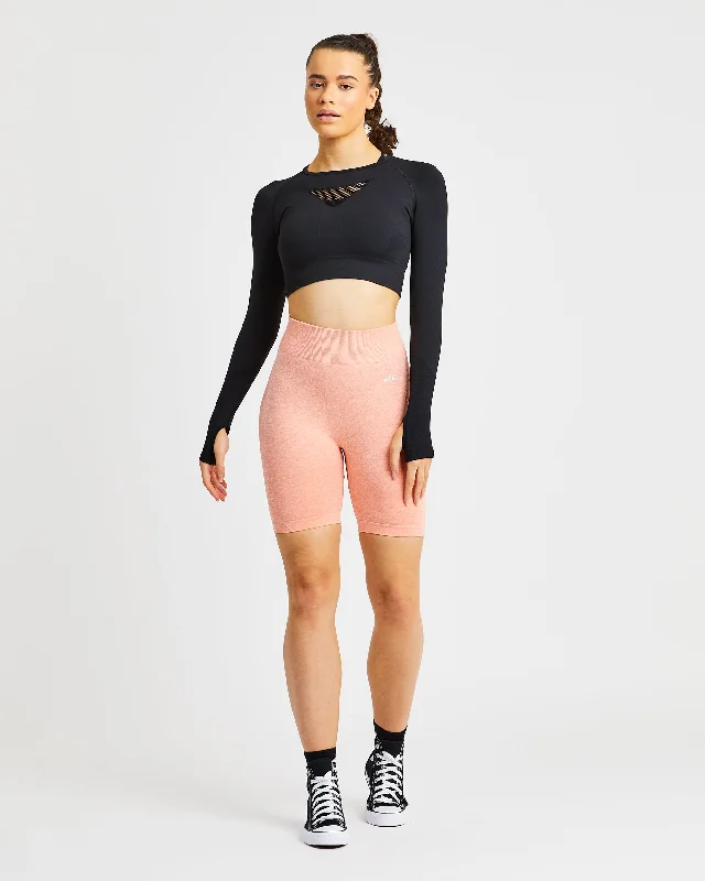 Motion Seamless Cycling Shorts - Peach Marl