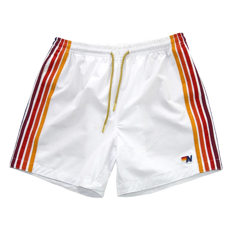 MEN'S 5 STRIPE FLEX SHORTS - WHITE