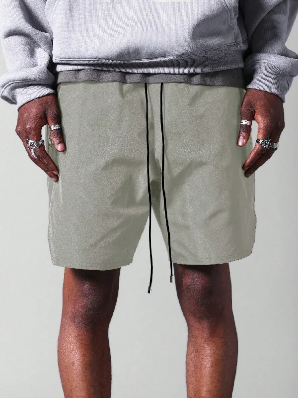 Nylon Shorts With Contrast Drawcords