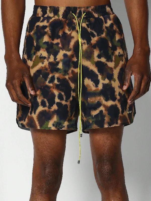 Nylon Swim Short With All Over Print