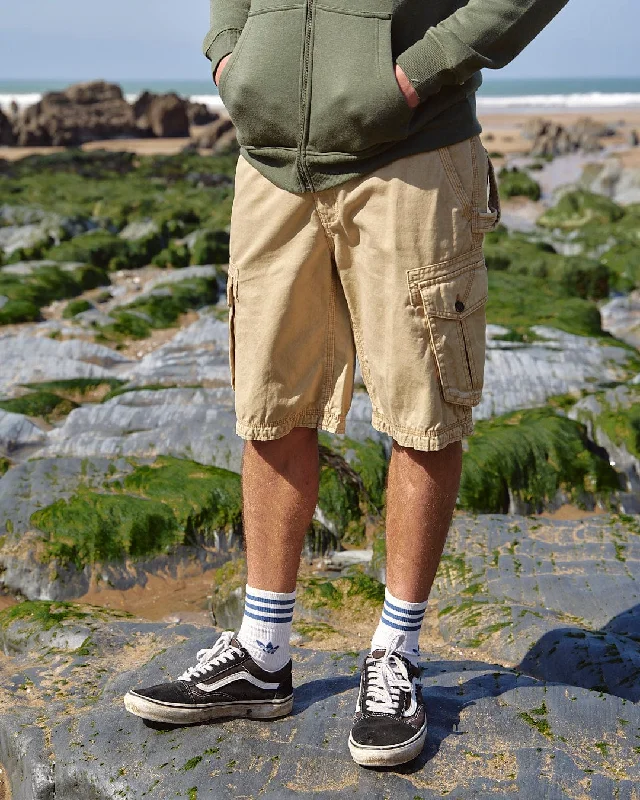 Penwith II - Mens Cargo Shorts - Cream