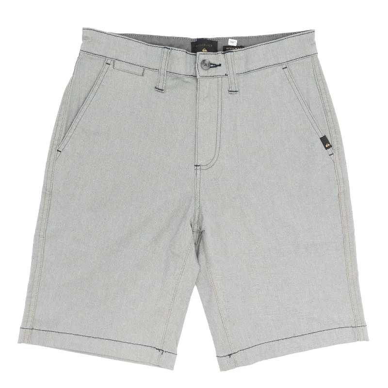 Quiksilver Mens Stretch Cotton Chinos Classic Casual 5-Pocket Summer Shorts in 3 Grey Colours