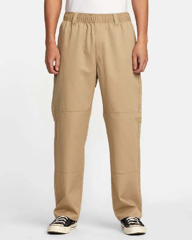 Dayshift Collection Americana Elastic Waist Pants - Khaki