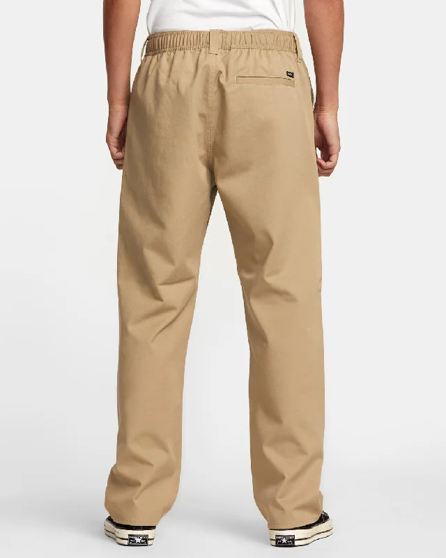 Dayshift Collection Americana Elastic Waist Pants - Khaki