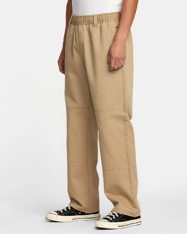 Dayshift Collection Americana Elastic Waist Pants - Khaki