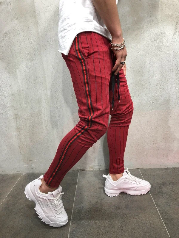 Red Side Striped Jogger Pant A99 Streetwear Jogger Pants