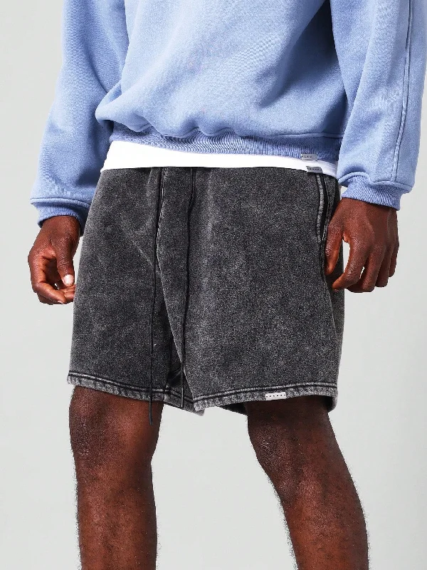 Regular Fit Essential Drop Crotch Premium Washed Short