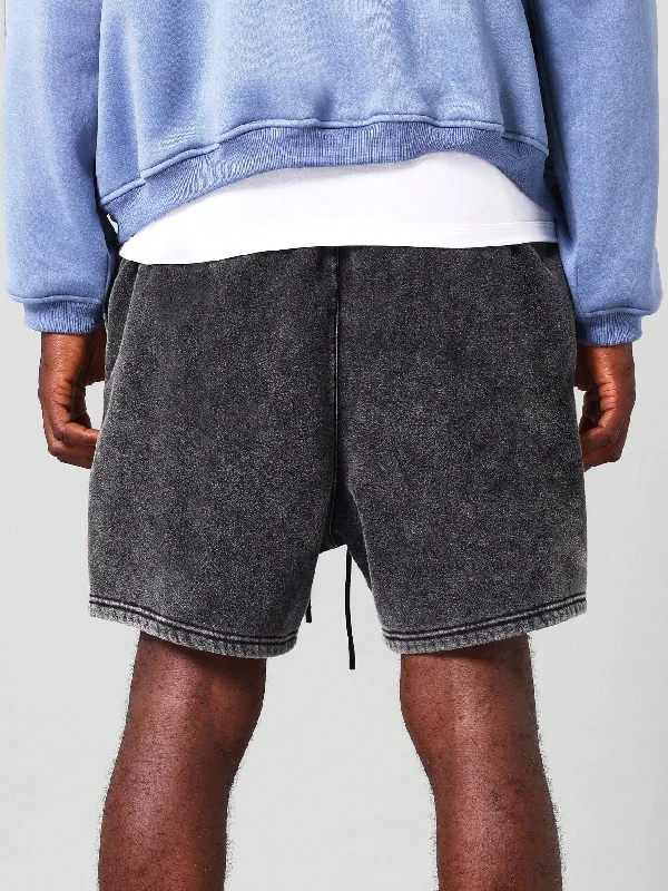 Regular Fit Essential Drop Crotch Premium Washed Short