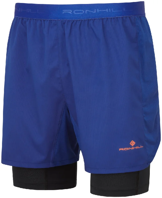 Ronhill Tech Twin 2 In 1 Mens Running Shorts - Blue