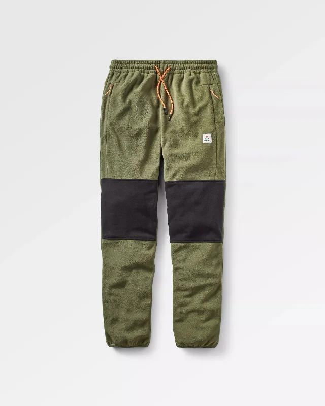 Set off Recycled Polar Fleece Jogger - True Black/ Khaki