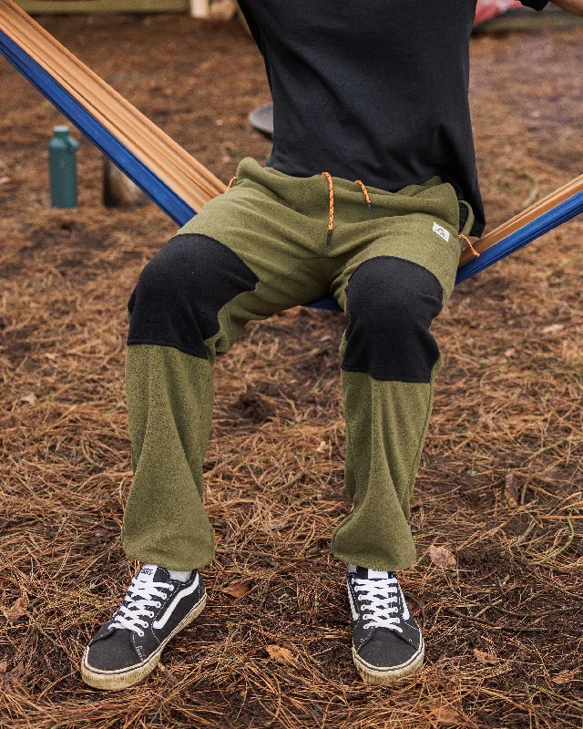 Set off Recycled Polar Fleece Jogger - True Black/ Khaki