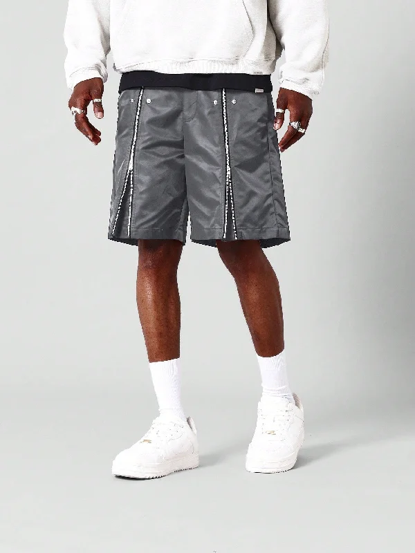 Skater Fit Nylon Zip Shorts