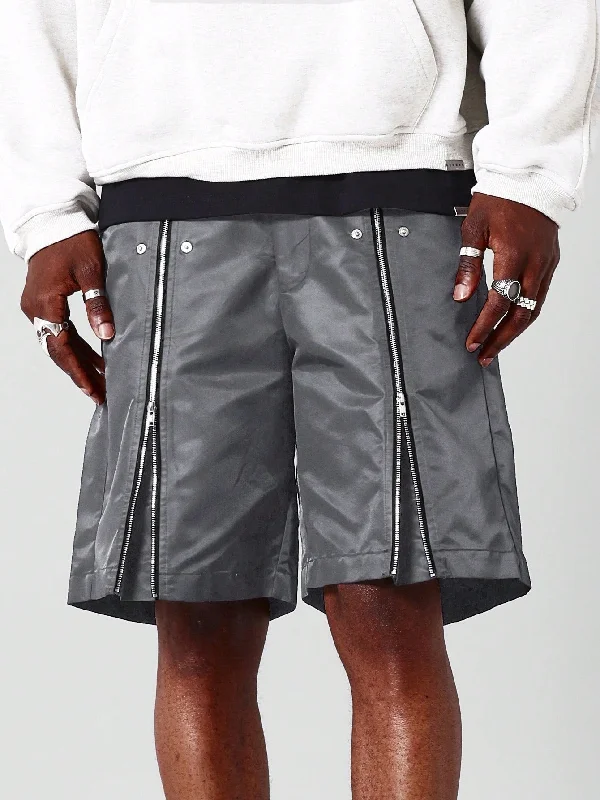 Skater Fit Nylon Zip Shorts