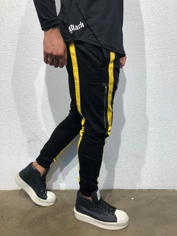 Sneakerjeans - Black Yellow Jogger Pant B304 Joggers