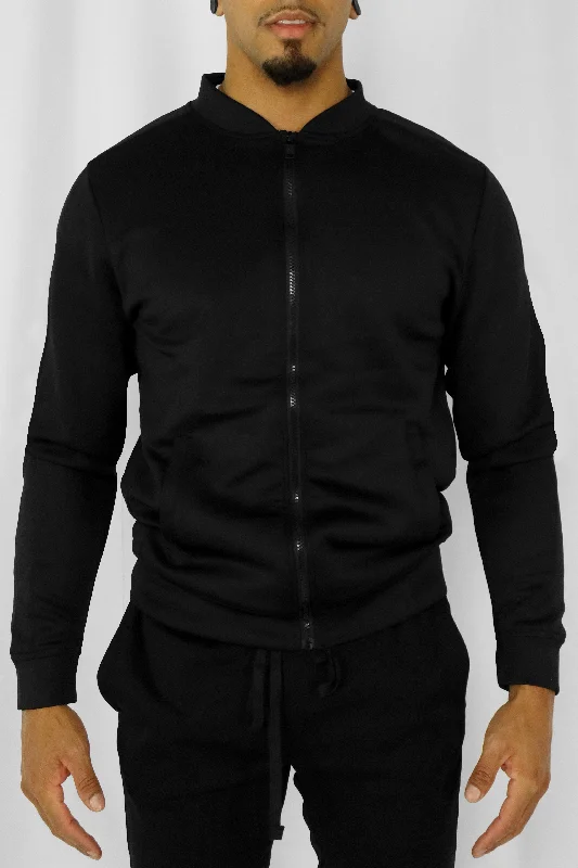 Outside Solid Track Jacket (Black)