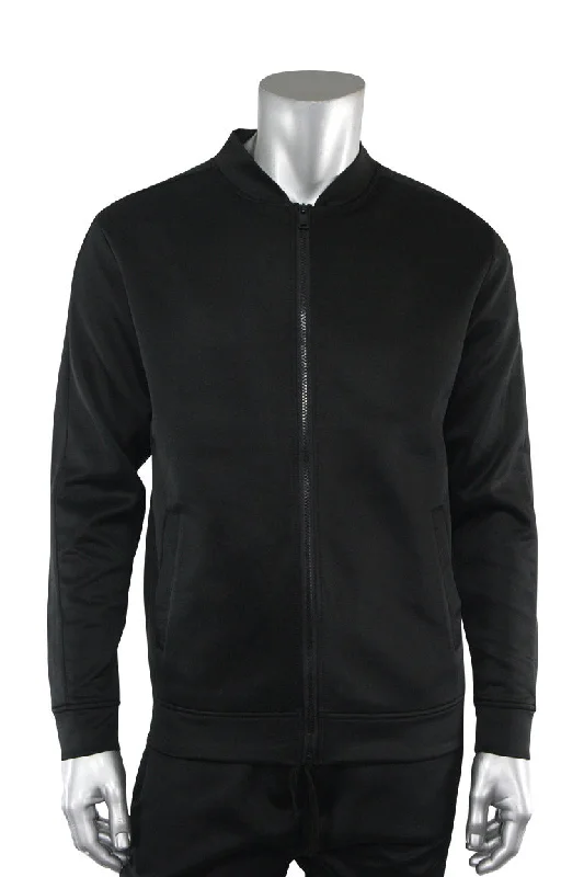 Outside Solid Track Jacket (Black)