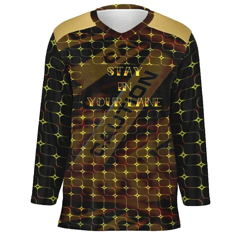 STAY IN YOUR LANE 02-01 Designer Hockey Jersey