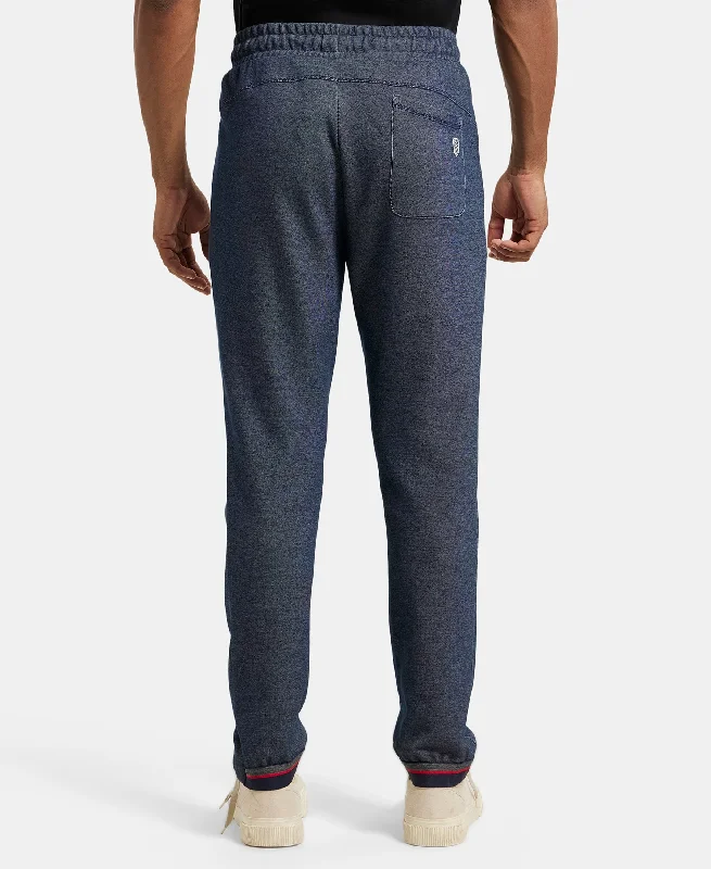 Super Combed Cotton Rich Slim Fit Jogger with Zipper Pockets - Navy