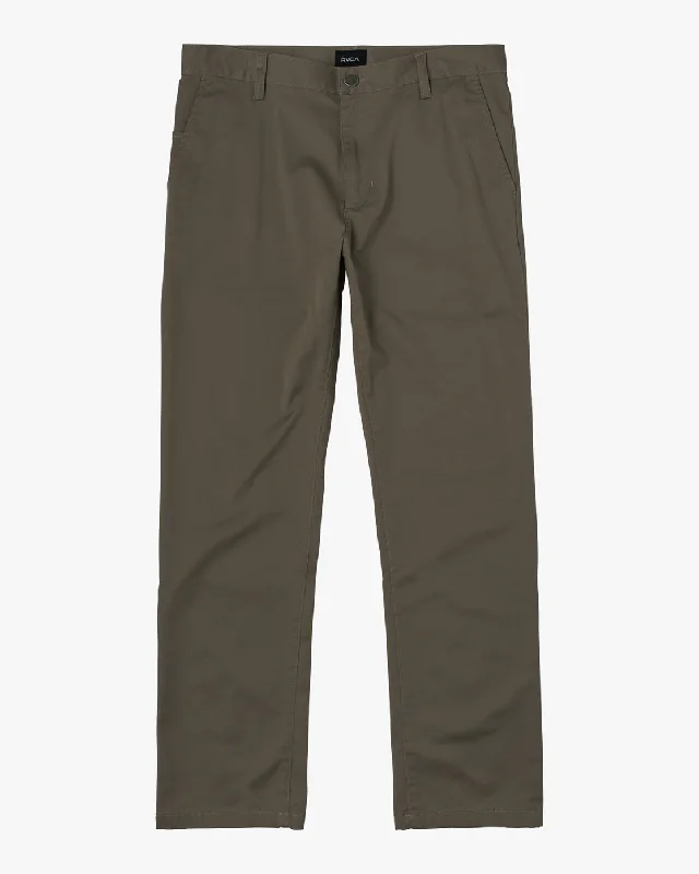 The Weekend Stretch Straight Fit Pants - Olive