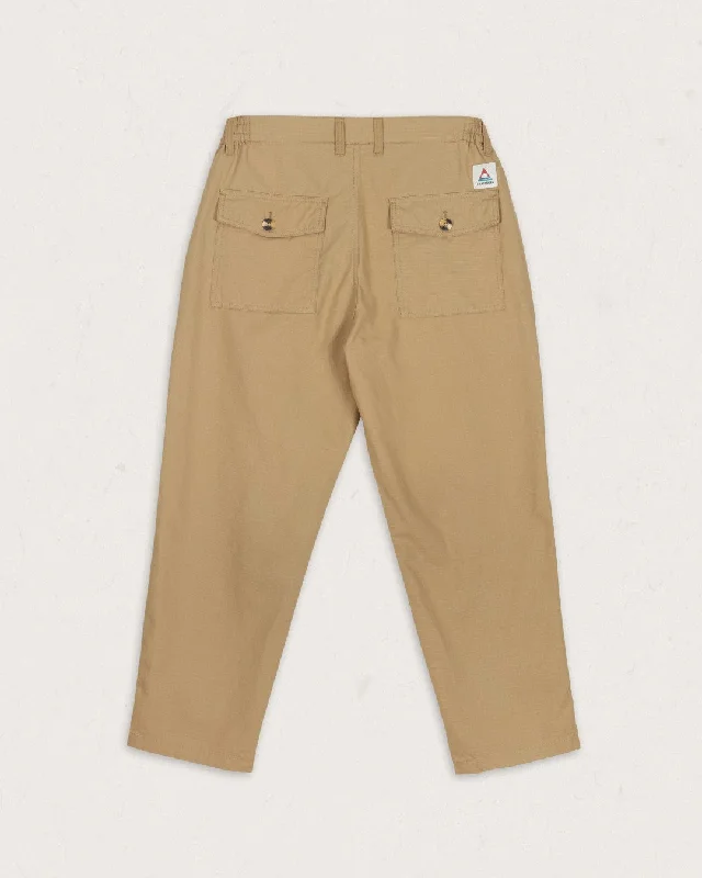 Timeless Organic Cotton Crop Trouser - Biscuit