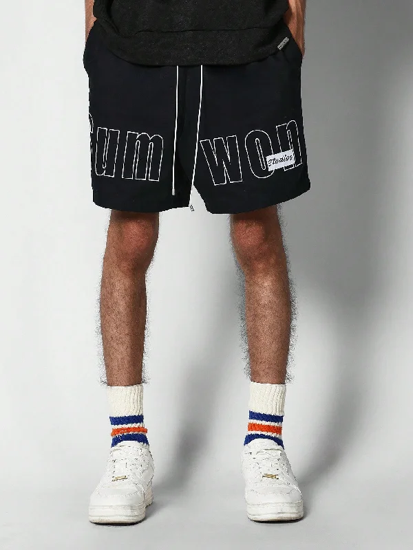 Twill Short With Embroidery