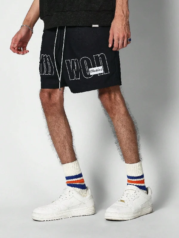 Twill Short With Embroidery