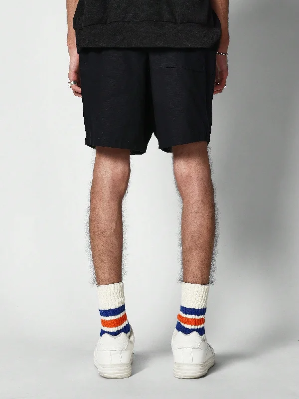 Twill Short With Embroidery