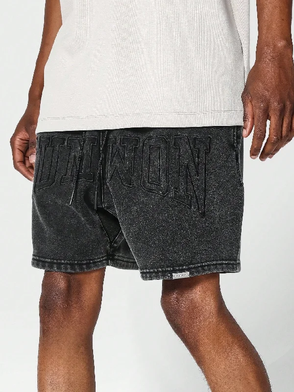 Washed Drop Crotch Short