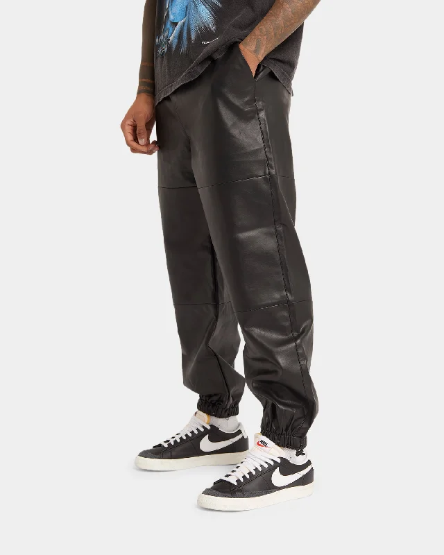 XXIII Felix Leather Jogger Black