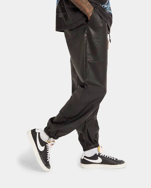 XXIII Felix Leather Jogger Black