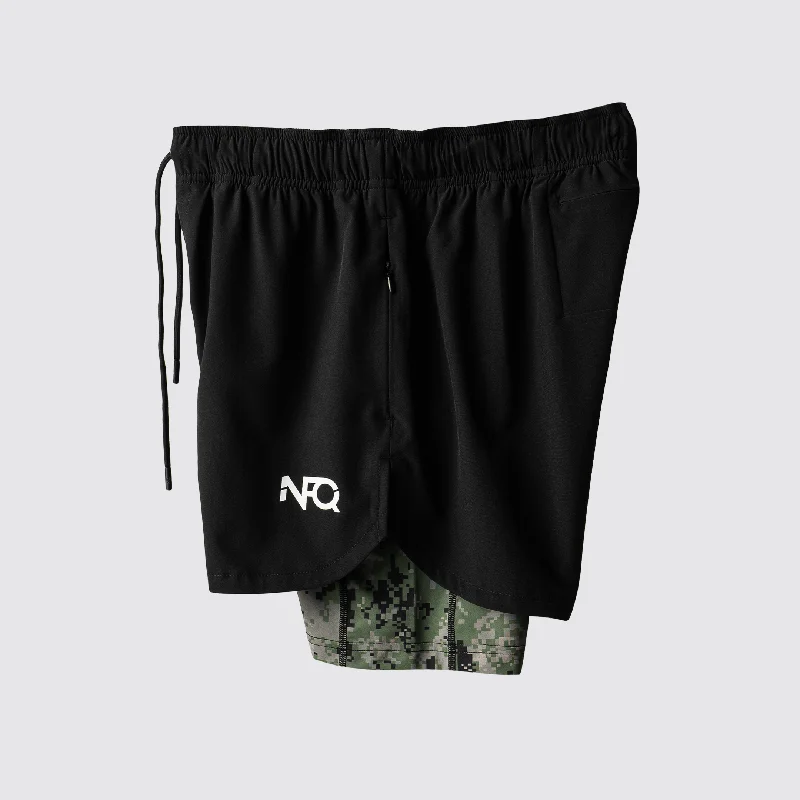 AOR2 Extended Liner Black Training Shorts