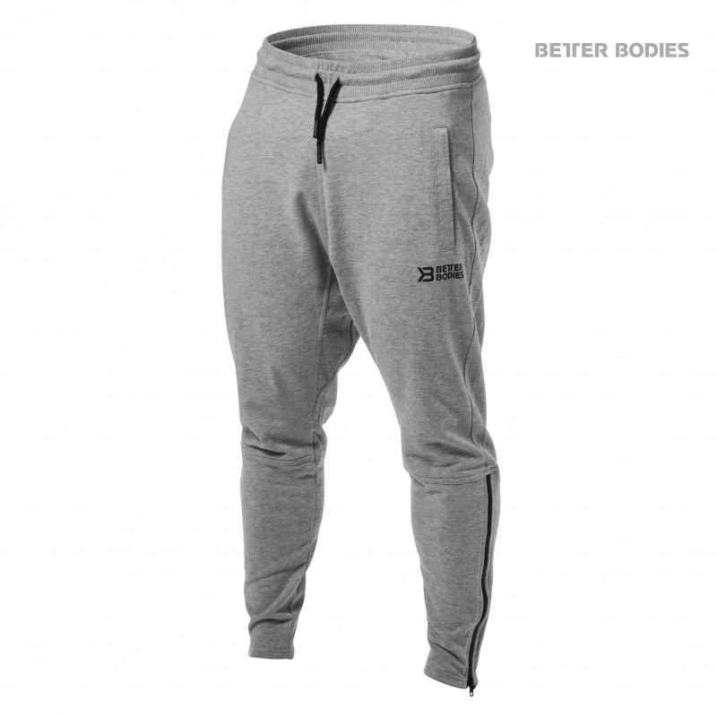 Better Bodies Harlem Zip Pants - Greymelange