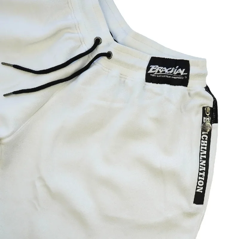 Brachial Tracksuit Trousers Rude - White