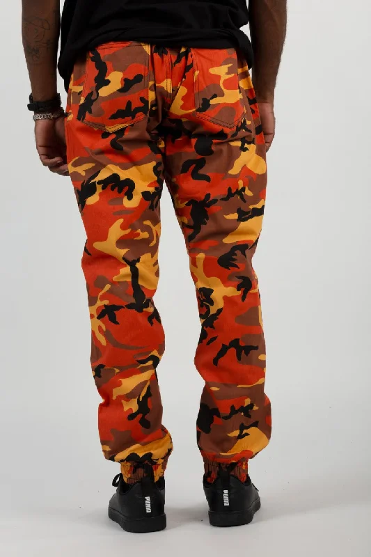 Calça Cargo ""Camo"" Laranja