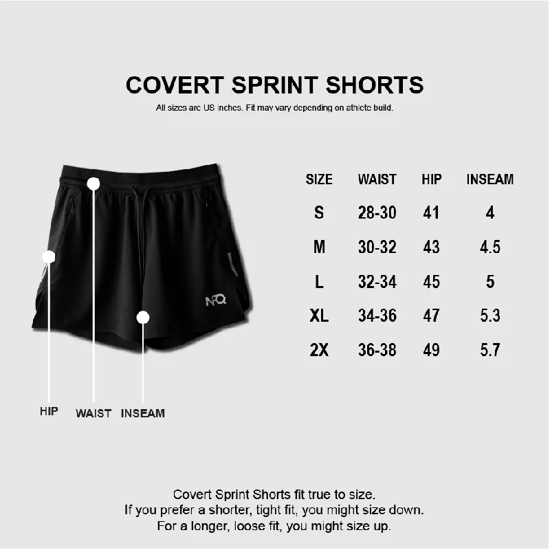 Covert Sprint Shorts - Concrete