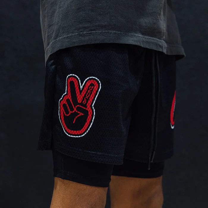 Deuce Mesh Shorts | Black/Red