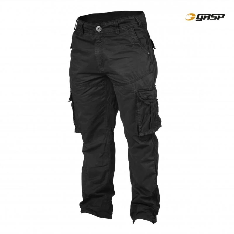 GASP Cargo Pocket Pant - Washed Black