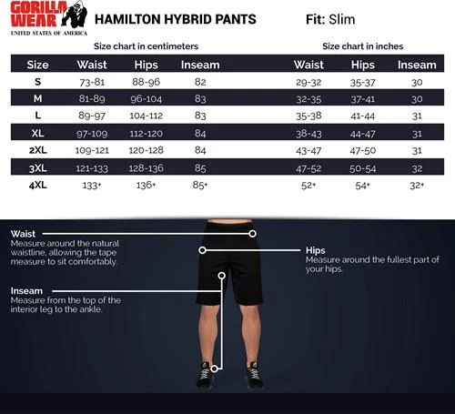 Gorilla Wear Hamilton Hybrid Pants - Black