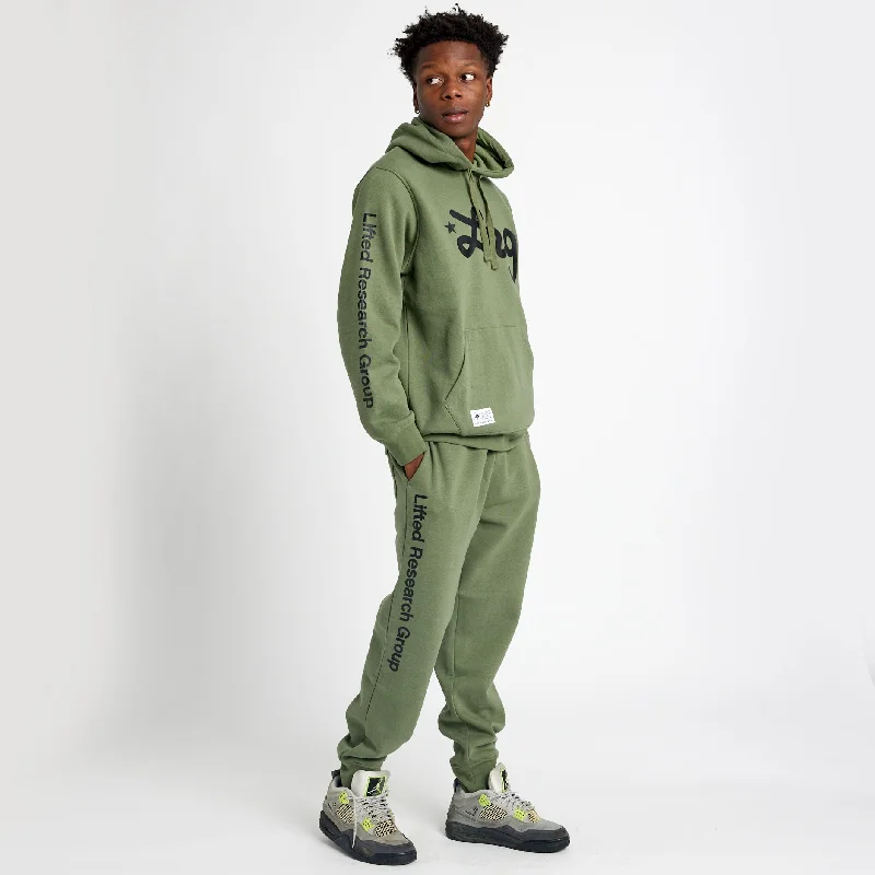 LIFTED SCRIPT JOGGER SWEATPANTS - OLIVE