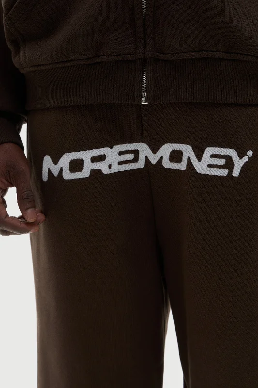 MORE MONEY LOGO JOGGER BROWN