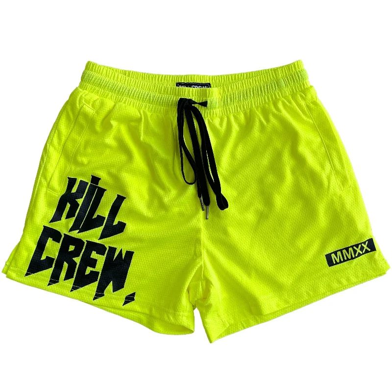 MUAY THAI SHORTS (MID THIGH CUT) - YELLOW