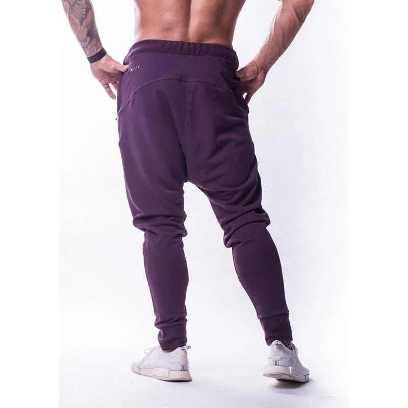 Nebbia Drop Crotch Pants 729 - Burgundy