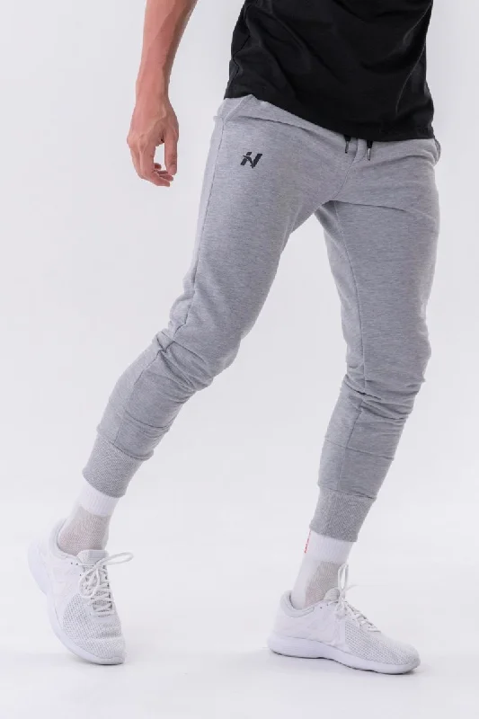 Nebbia Reset Slim Sweatpants with Side Pockets 321 - Light Grey