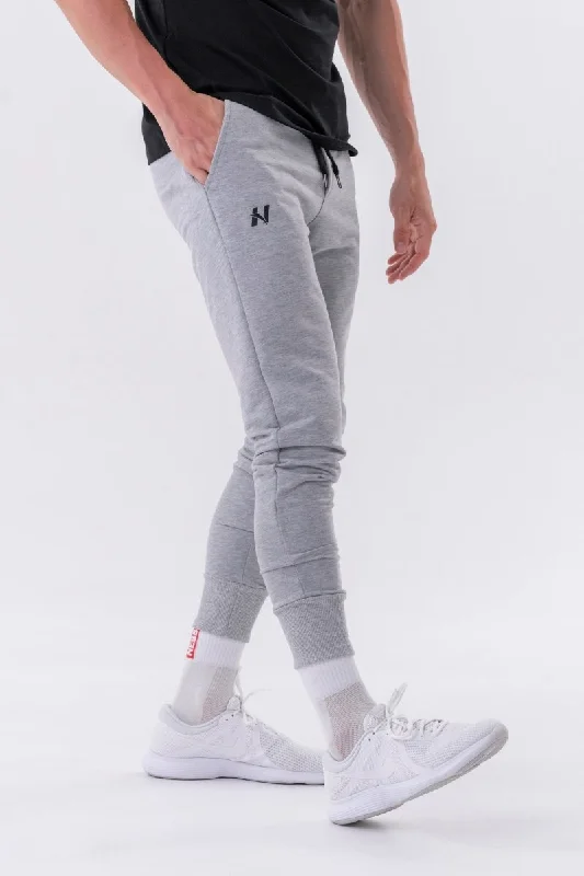 Nebbia Reset Slim Sweatpants with Side Pockets 321 - Light Grey