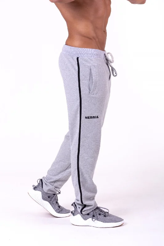 Nebbia Side Stripe Retro Joggers 154 - Grey