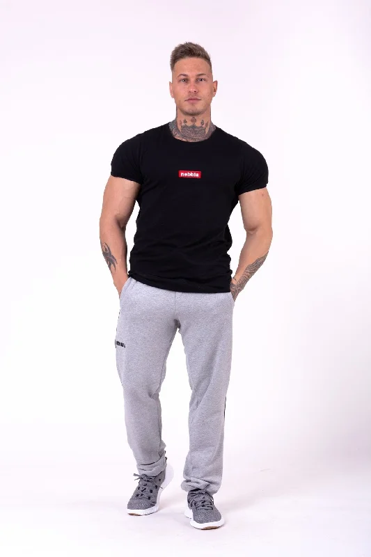 Nebbia Side Stripe Retro Joggers 154 - Grey