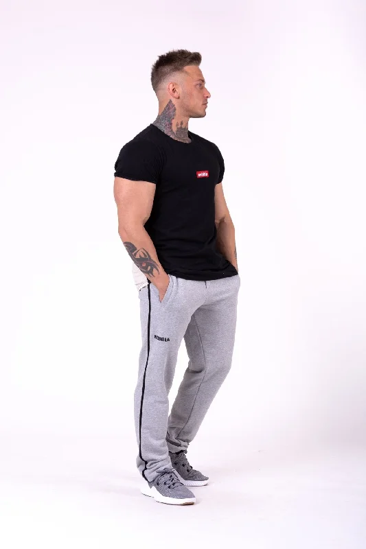 Nebbia Side Stripe Retro Joggers 154 - Grey